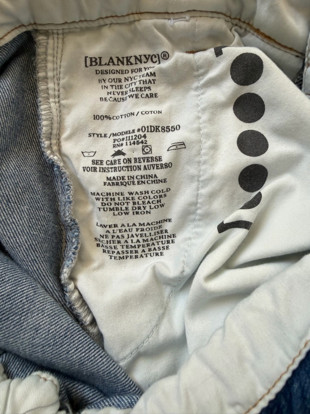 Light Wash Denim Paperbag Waist Shorts with Tie Belt - Picture 7 of 7